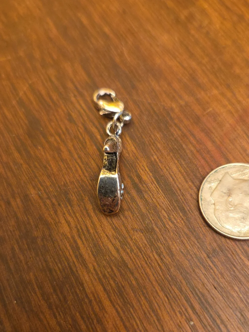 Silver High Heel Shoe Charm Pendant - Women's Accessories